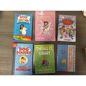 6 Children's Book Lot: Unicorn Adventures, Fairies & More